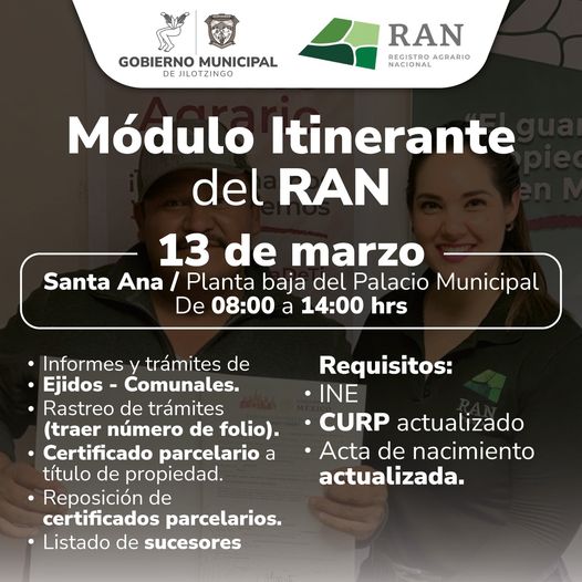 1710258460 El Modulo Itinerante del Registro Agrario Nacional RAN estara en