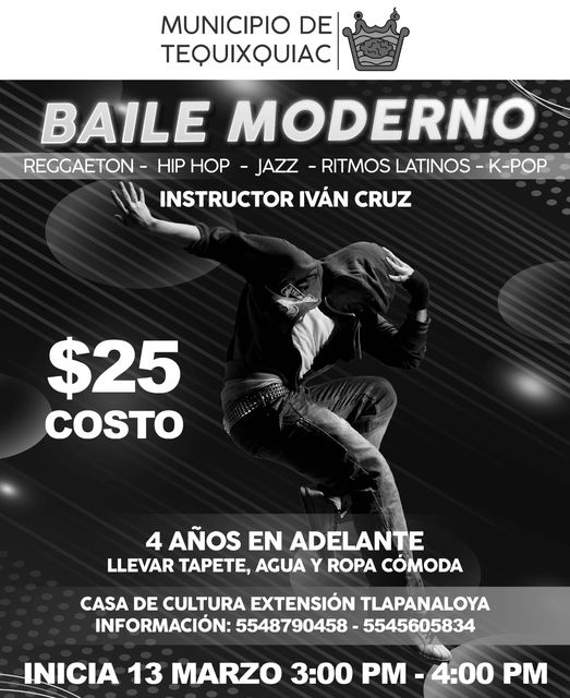 Asiste a las clases de Baile Moderno en la Casa