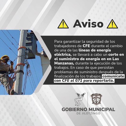 Aviso Se llevara a cabo un corte en el suministro