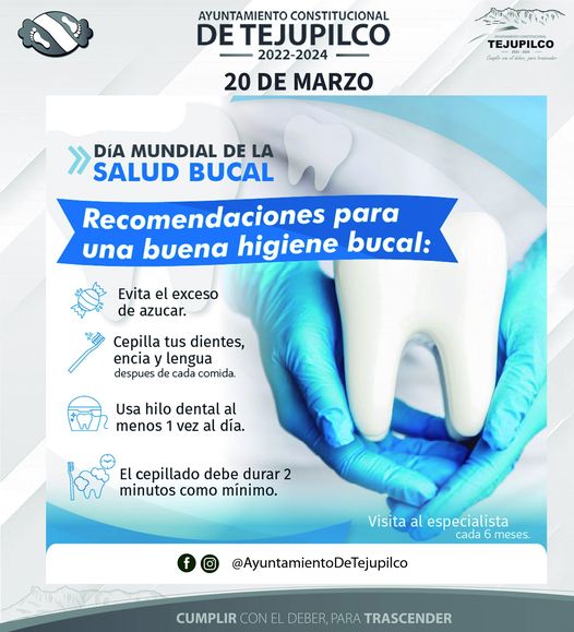 #Efeméride | Hoy se conmemora el día mundial de la salud bucal, te recomendamos