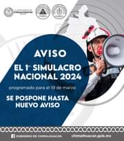 ¡Atención Chimalhuacán! Simulacro Nacional 2024 pospuesto