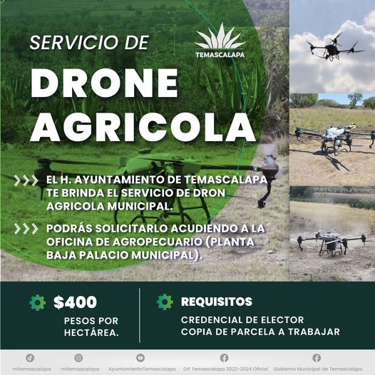 ¿Requieres el servicio del #dron #agrícola?