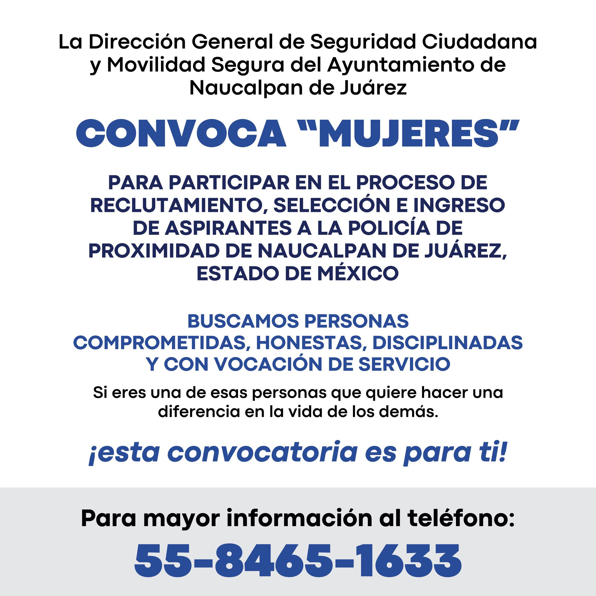 1714773096 83 ¡Naucalpan te Necesita Convocatoria Abierta para Mujeres Policias de