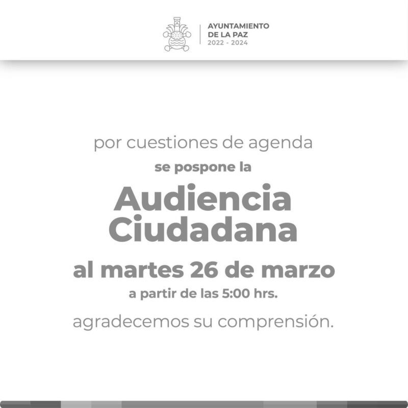 1714773604 QueNoSeTePase por cuestiones de agenda se pospone la AudienciaCiudadana de