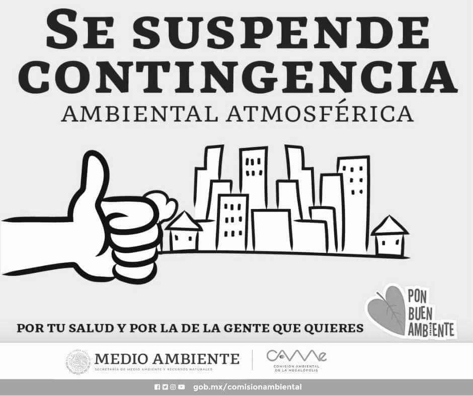 1714822711 ComunicadoCAMe Se suspende la contingencia ambiental atmosferica por ozono