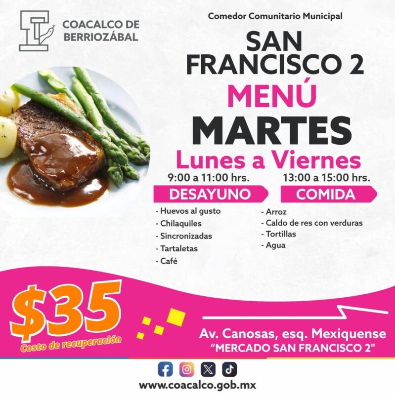 1715110549 Te compartimos el menu de hoy del comedor comunitario ubicado