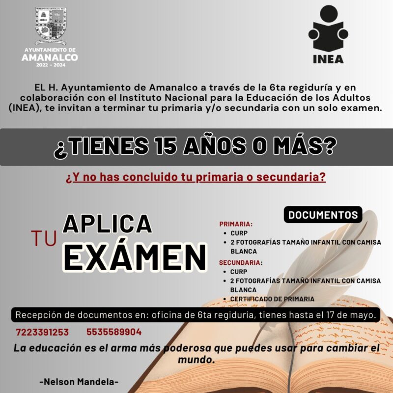 1715274762 Aplicacion de examenes INEA si tu no has podido concluir