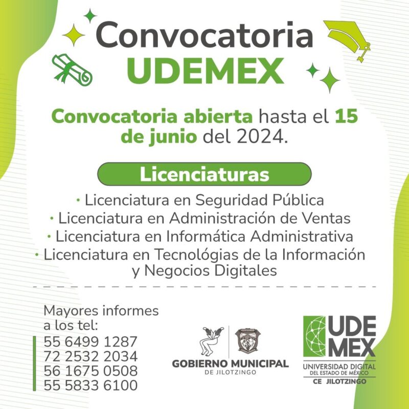 1715281017 Si deseas continuar tus estudios la UDEMEX Jilotzingo tiene convocatoria