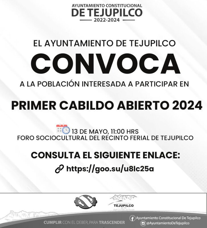 1715296329 SesionDeCabildoAbierto El Ayuntamiento De Tejupilco INVITA a todos los