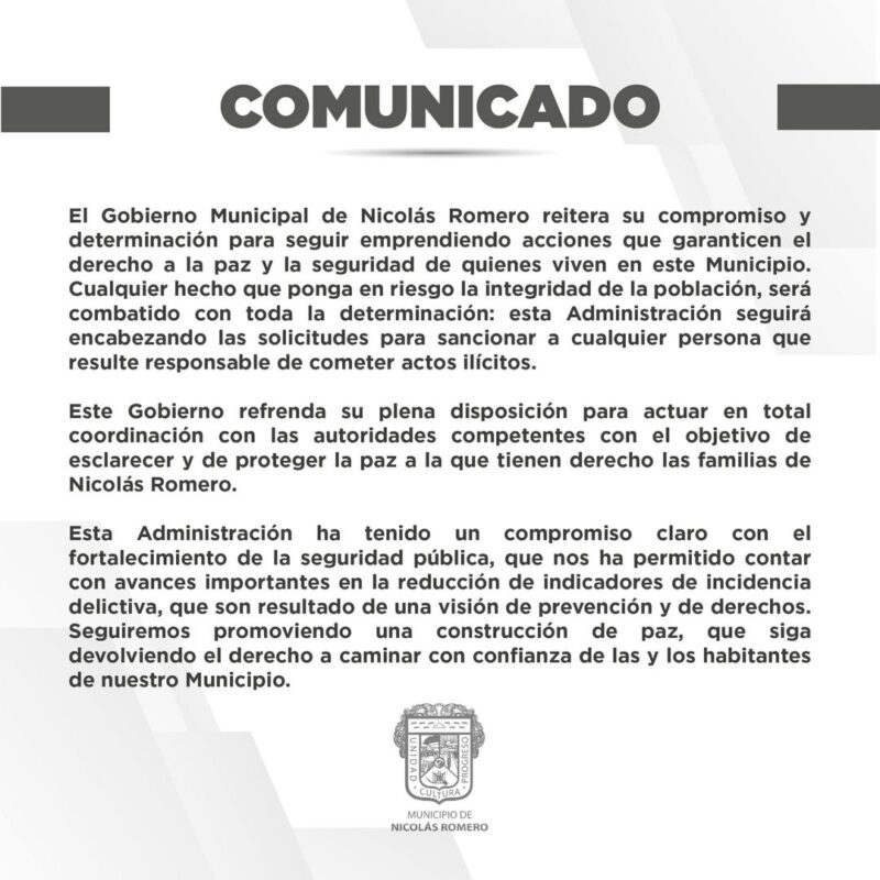 1715587112 Comunicado oficial sobre nuestro compromiso de construir paz y seguridad