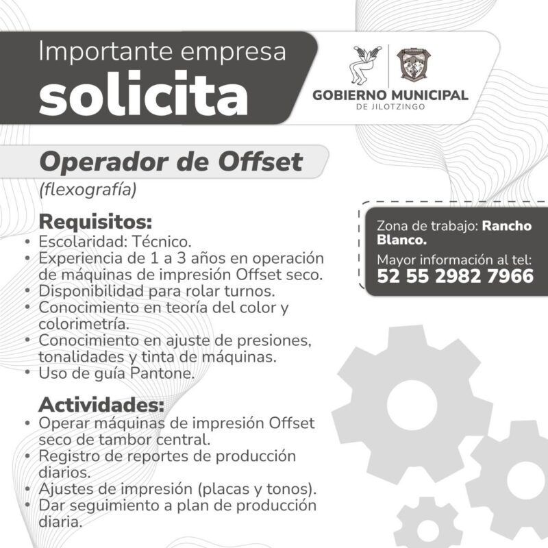 1715714759 817 ¿Estas buscando empleo Si cumples con el siguiente perfil comunicate