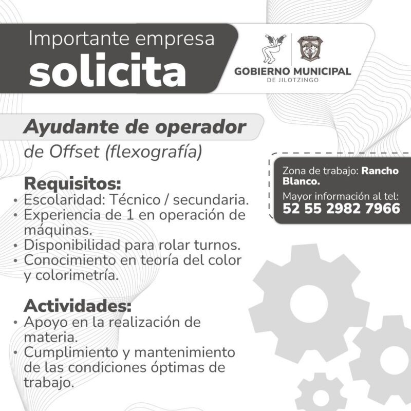 1715714759 910 ¿Estas buscando empleo Si cumples con el siguiente perfil comunicate