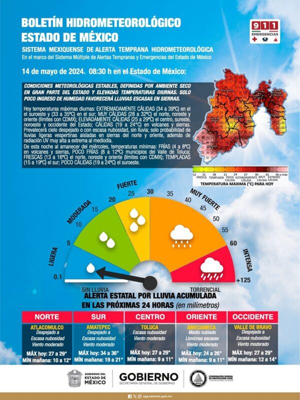 1715725774 671 ESTE DIA EN EL ESTADO DE MEXICO CONDICIONES METEOROLOGICAS ESTABLES