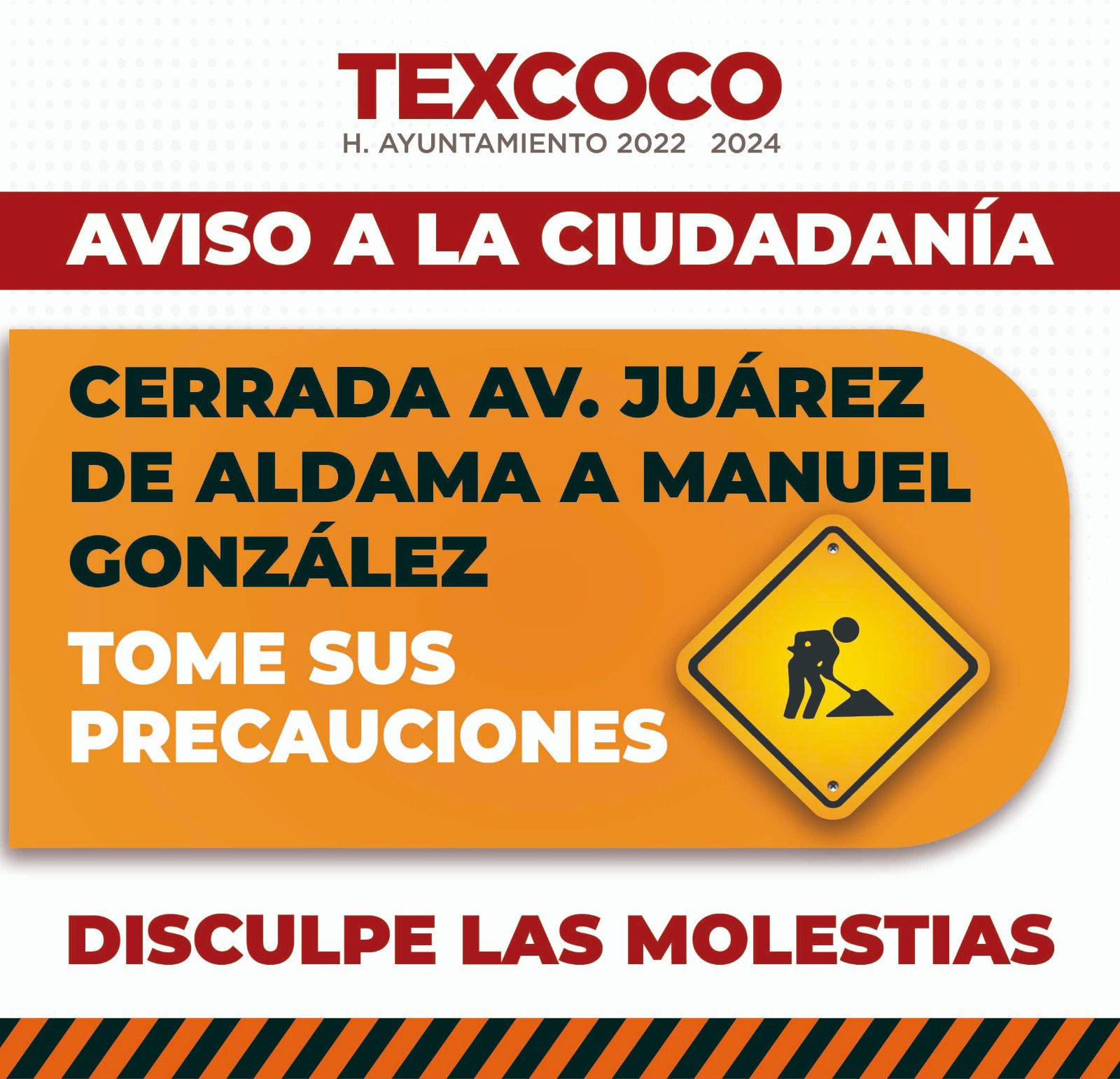 1715728757 810 AVISO A LA CIUDADANIA Mantener precaucion y usar vias alternas