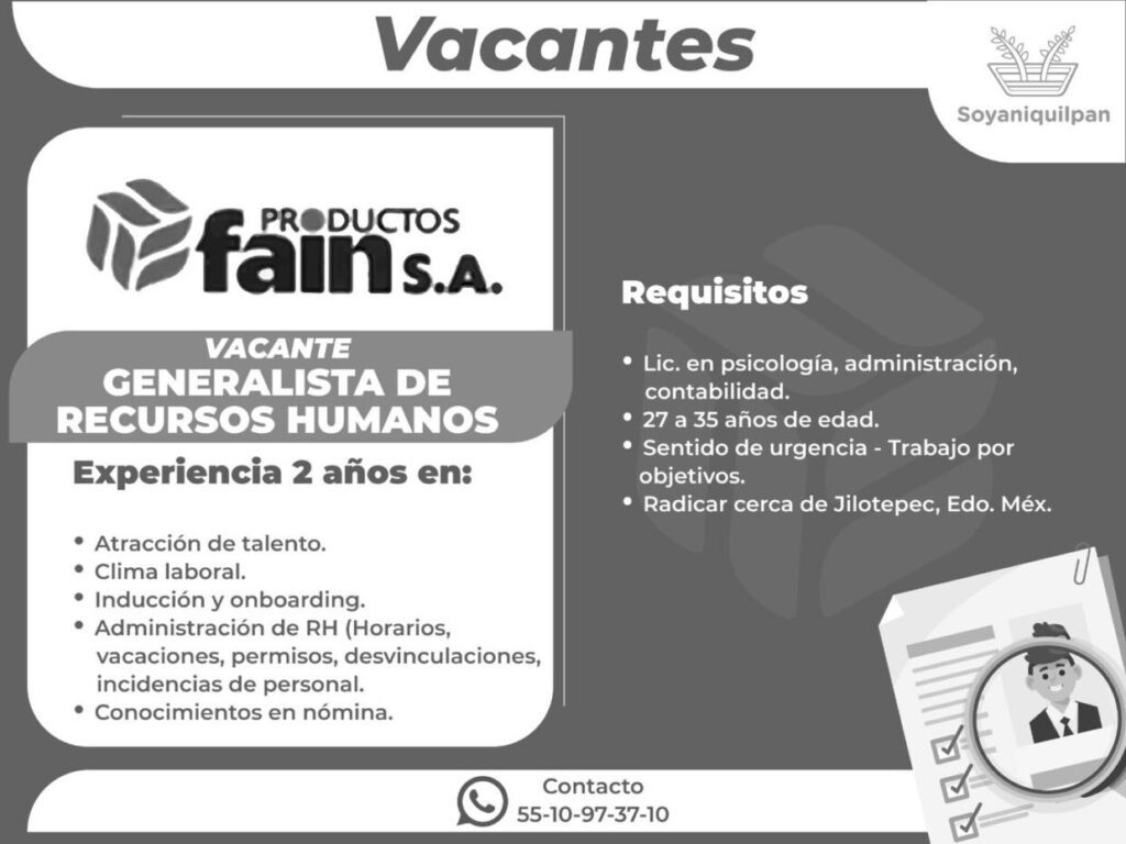 1715730392 La empresa Productos Fain SA tiene disponible la siguiente vacante scaled