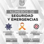 Te compartimos los números de Seguridad Pública y Emergencias, por