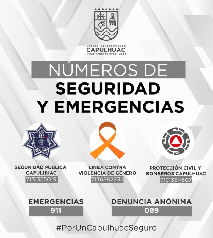 1715797618 Te compartimos los numeros de Seguridad Publica y Emergencias por