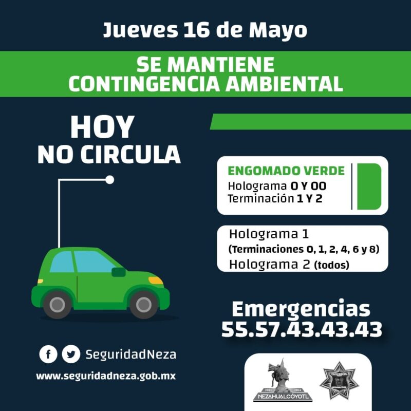 1715876522 Importante Debido a que se mantiene la contingencia ambiental