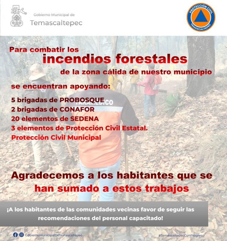 1715892549 El cuerpo de Proteccion Civil de Temascaltepec continua trabajando en