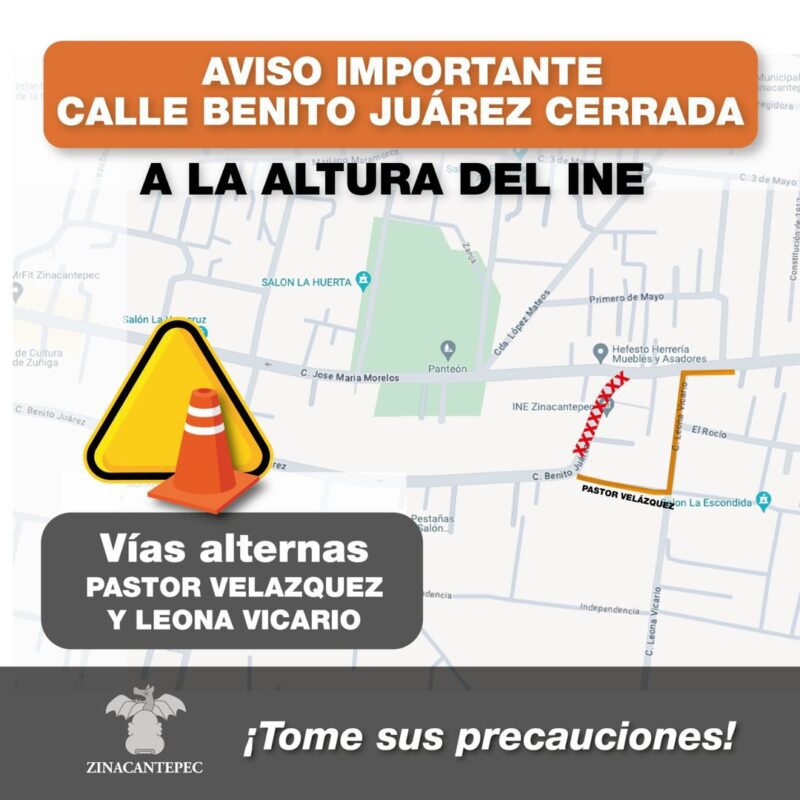 1716016029 AVISO IMPORTANTE Anticipe su traslado cierre en la calle Benito