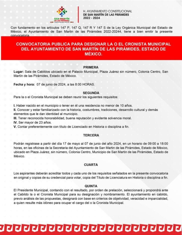 1716580134 Convocatoria publica para designar la o el cronista municipal del scaled