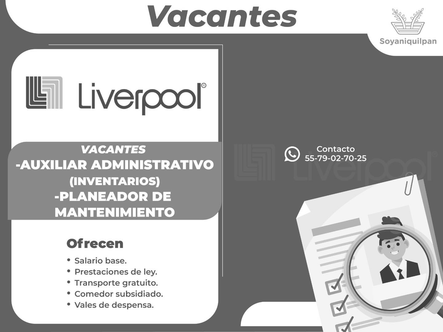 1716597876 984 La empresa Liverpool esta ofertando las siguientes vacantes Si estas