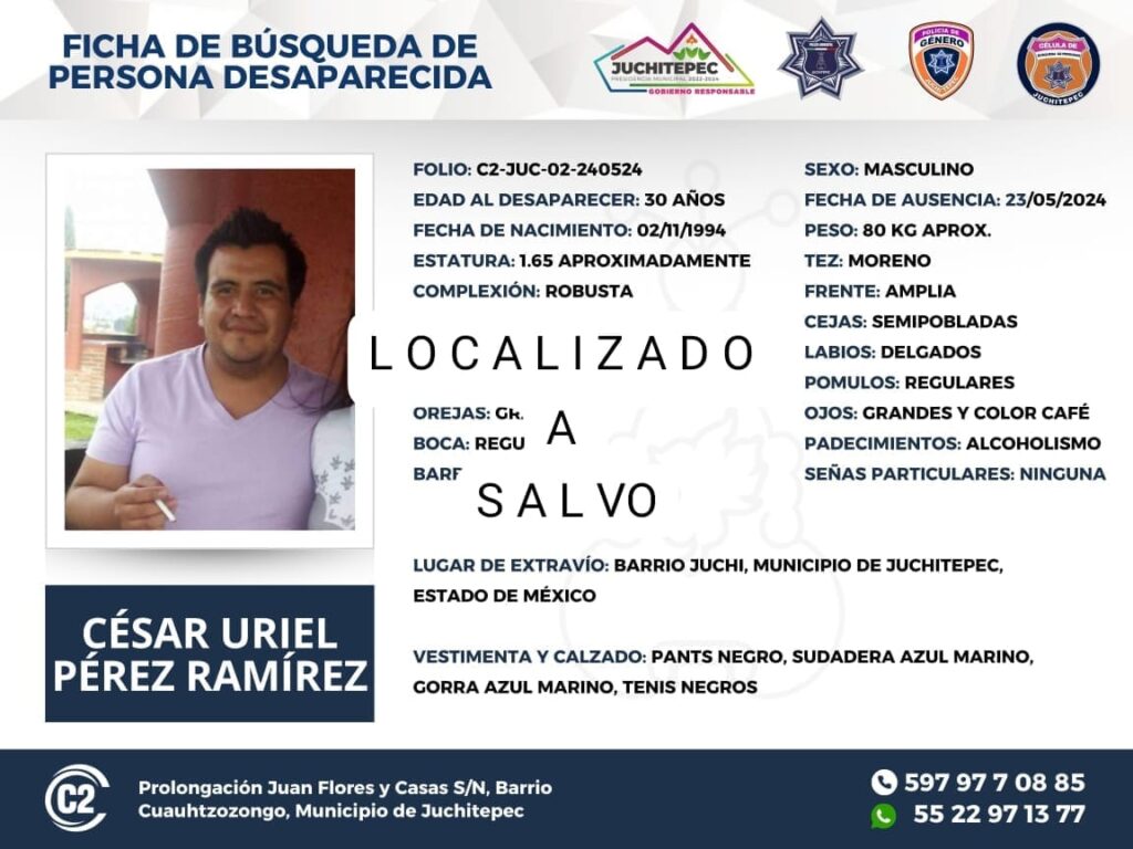 1716600628 Gracias por compartir la ficha de busqueda Cesar Uriel fue