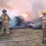 BOMBEROS DE CHIMALHUACÁN TRABAJAN PARA SOFOCAR INCENDIO