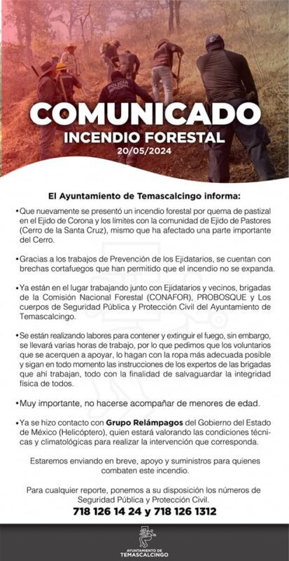 1716615714 Comunicado El Ayuntamiento de Temascalcingo en coordinacion con el