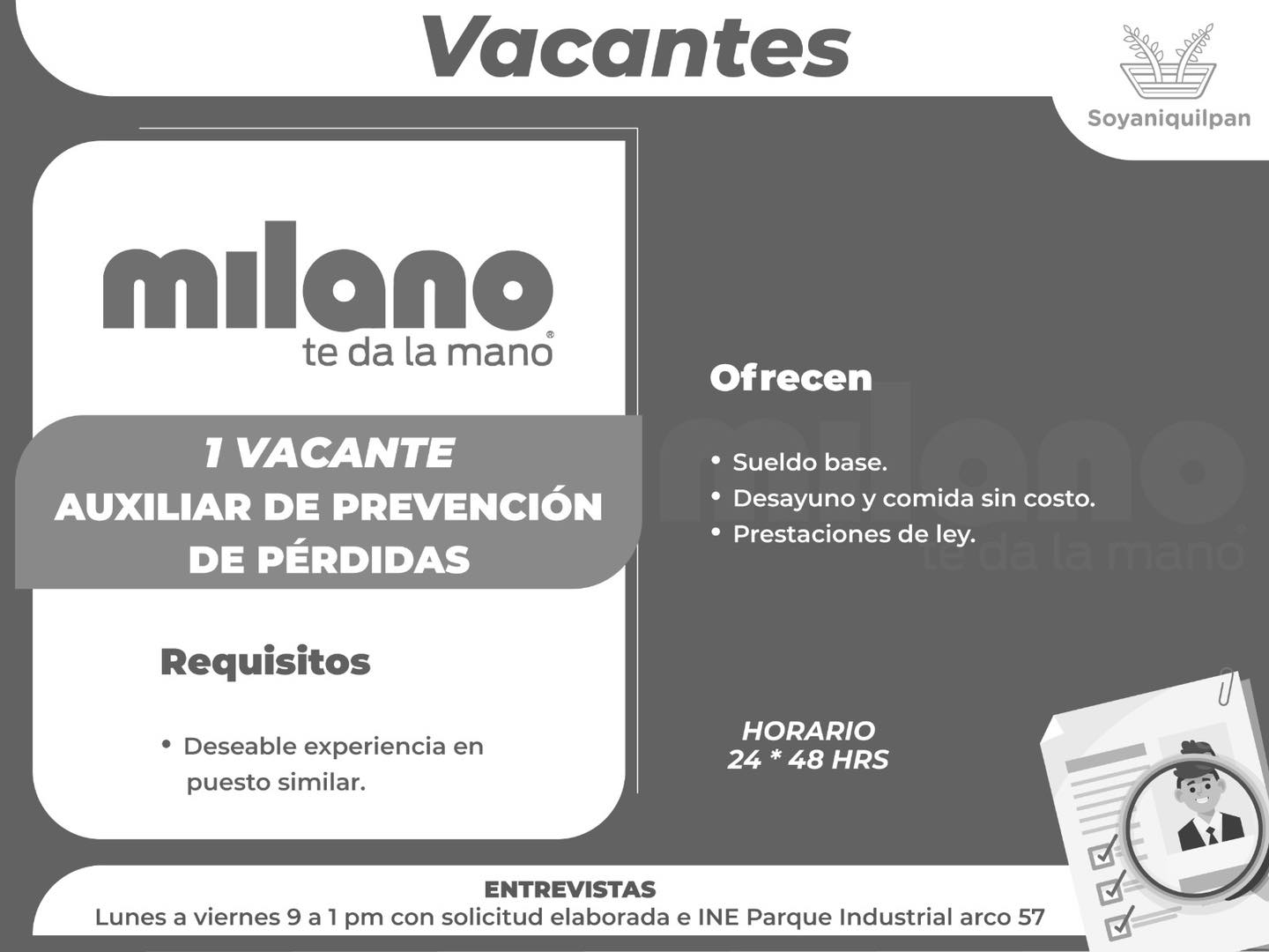 1716634342 977 La empresa Milano tiene disponibles las siguientes vacantes Si estas