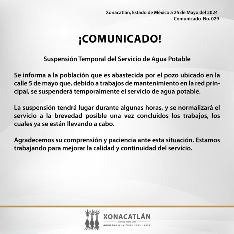 1716721000 El Ayuntamiento de Xonacatlan agradece su comprension y paciencia ante scaled