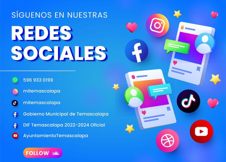 1716742225 Te invitamos a seguir nuestras RedesSociales