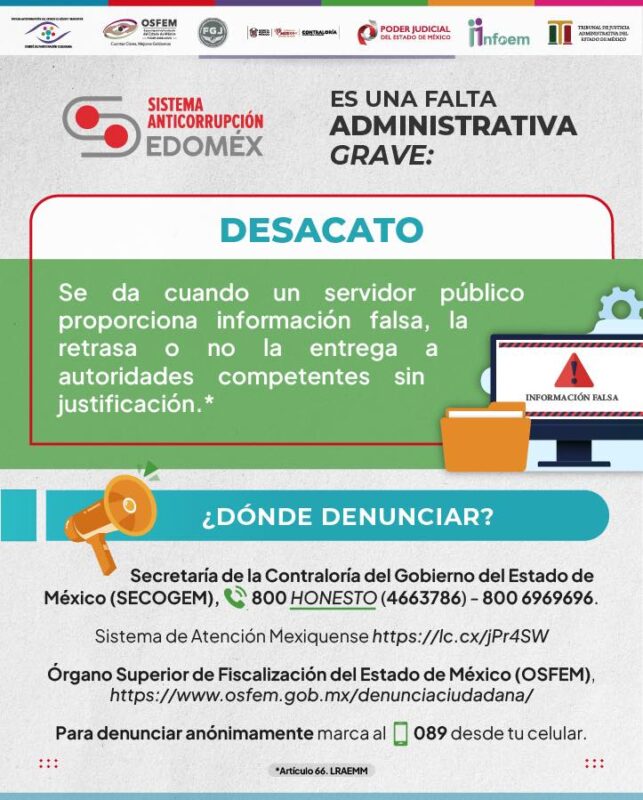 1716834703 Los servidores publicos que cometen desacato incurren en una falta