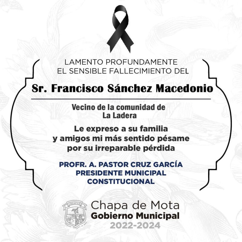 1716845199 Nuestro mas sentido pesame a los familiares esperemos que pronto