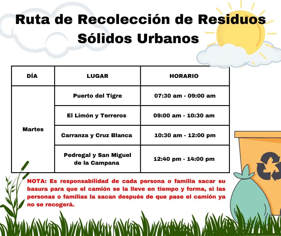 1716924578 783 Te compartimos la ruta del camion recolector de Residuos Solidos