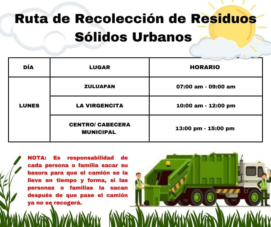 1716924584 Te compartimos la ruta del camion recolector de Residuos Solidos