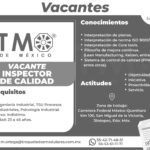 La empresa TMO de México se encuentra ofertando la siguiente