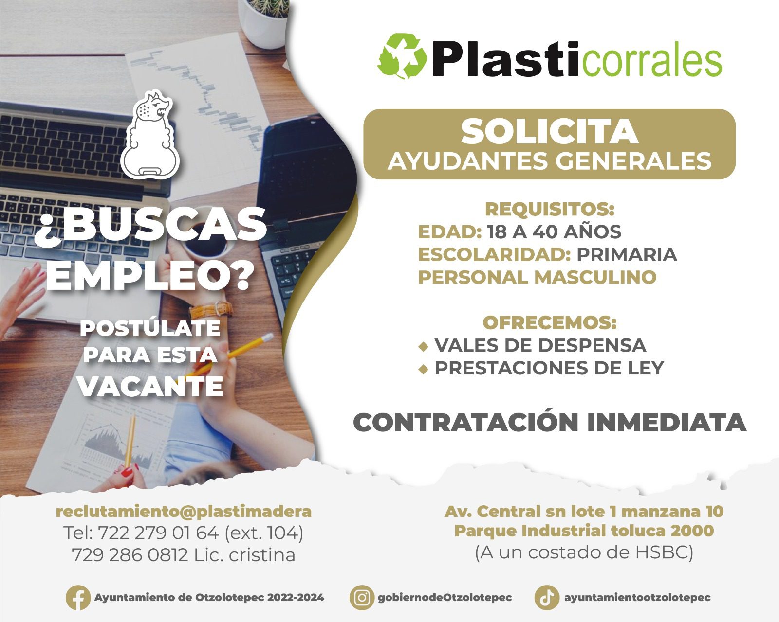 1717014694 112 Vacante Empleo FomentoAlEmpleo Otzolotepec