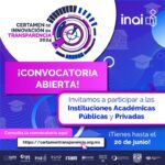 #Transparencia | "Certamen de Innovación en Transparencia 2024" ¡Participa! ¡Con