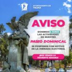 #AVISO | Te informamos que el tradicional #PaseoDominical de nuestro