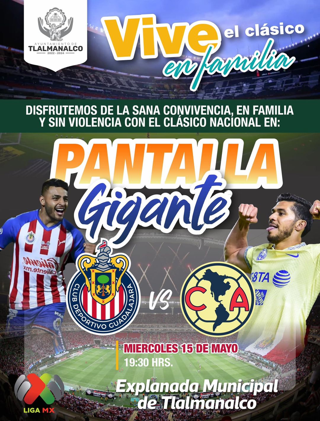 Acompananos a disfrutar del clasico nacional en pantalla gigante este