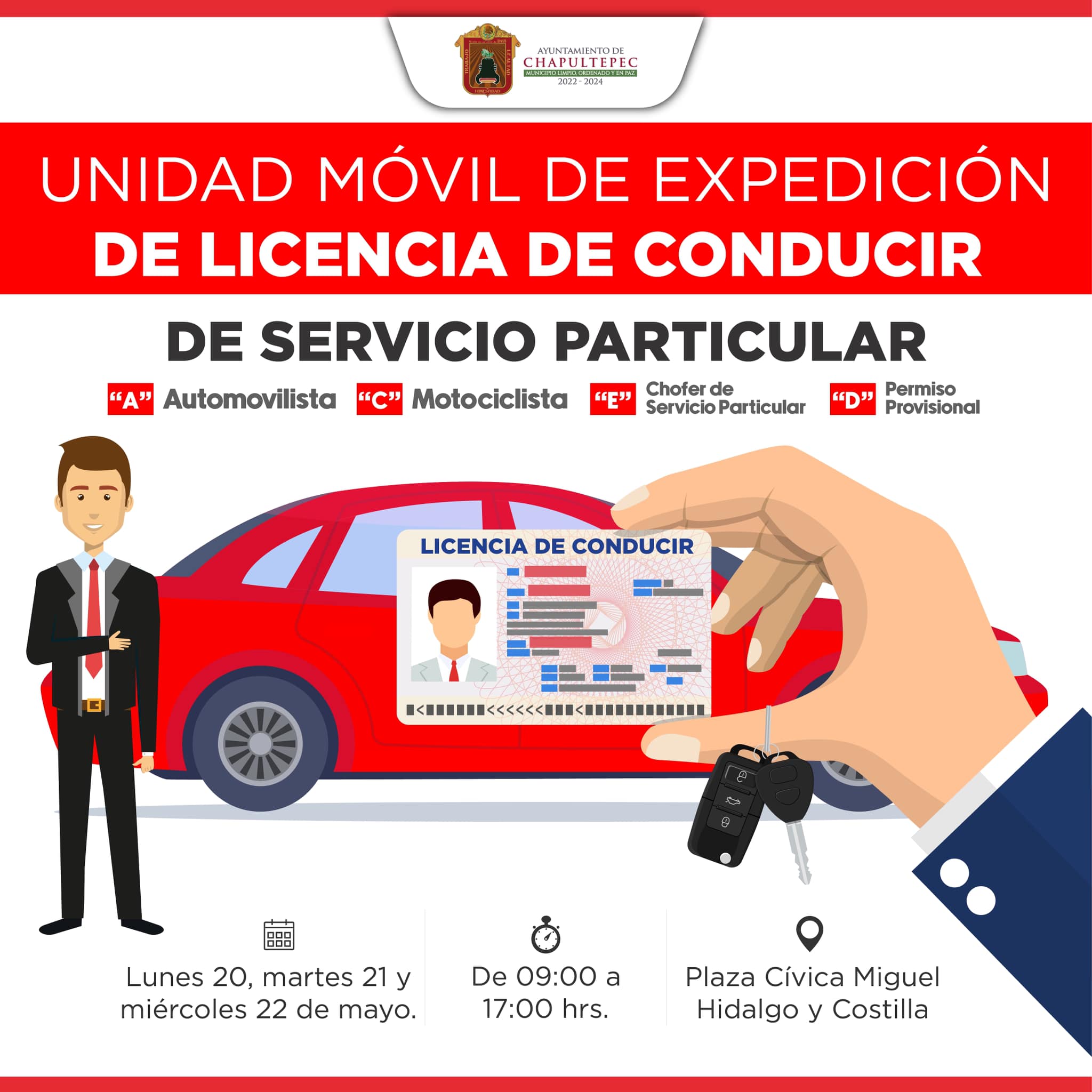 Asiste a la unidad movil de expedicion de Licencia de