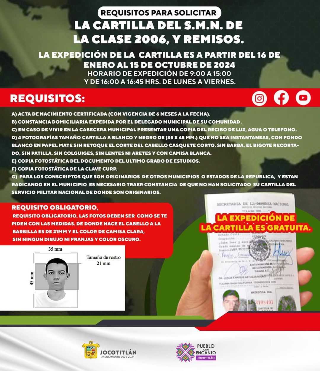 Atencion les compartimos esta informacion importante para todos los jovenes