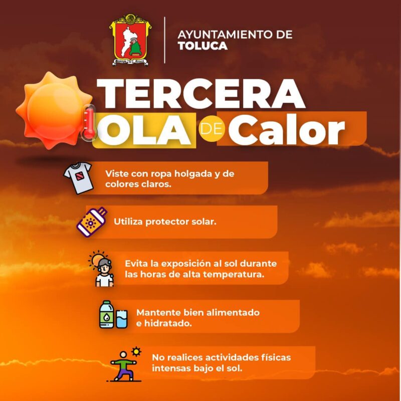 Aunque llueva la 3a OlaDeCalor continua en Toluca Durante el