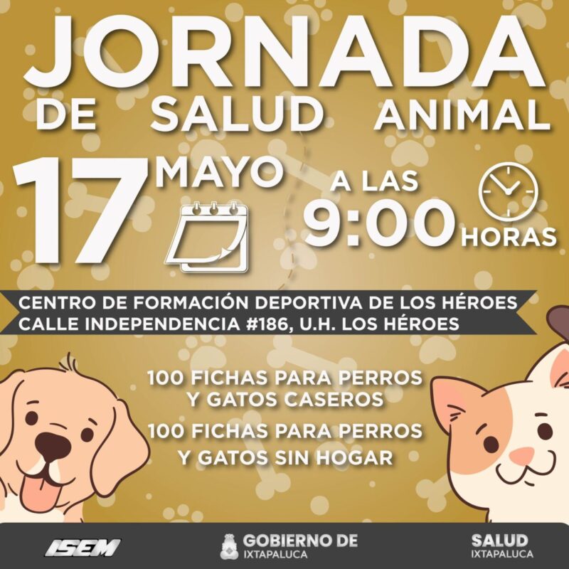 Campaña de Esterilización de Perros y Gatos. Mañana te esperamos en las instalac