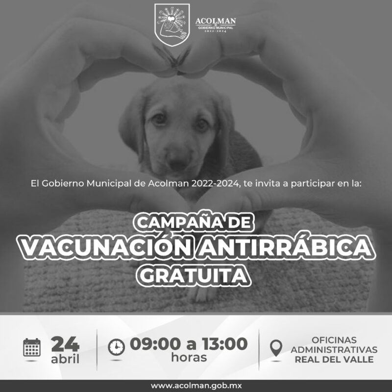 Campaña de Vacunación Antirrábica en Acolman: ¡Protégete y protege a tu mascota!