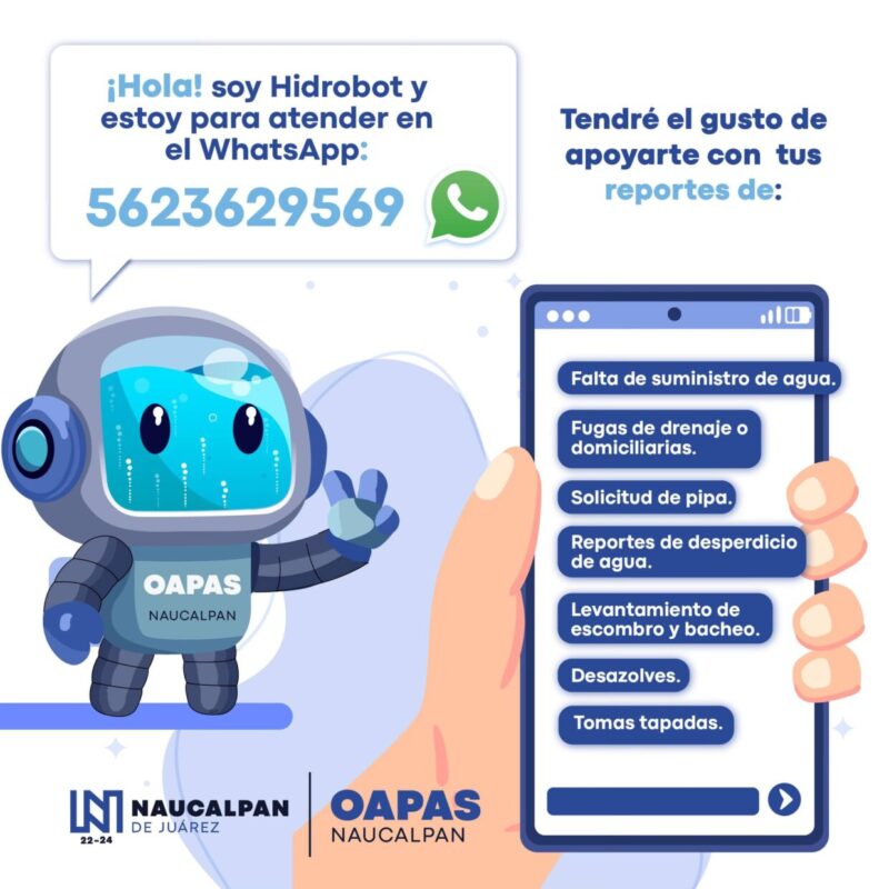 Conoce Hidrobot: Tu Asistente Virtual en WhatsApp de OAPAS Nuestro asistente v
