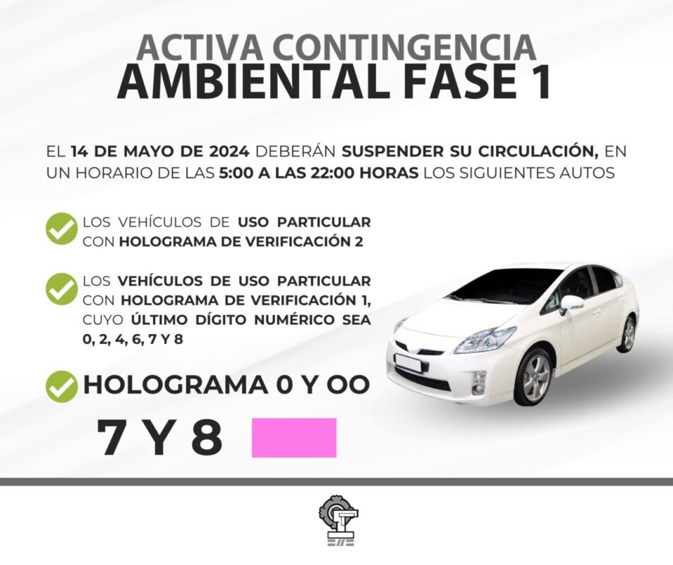 #EcologíaYSustentabilidad | ¡Activa contingencia ambiental! ¡Consulta que vehícu