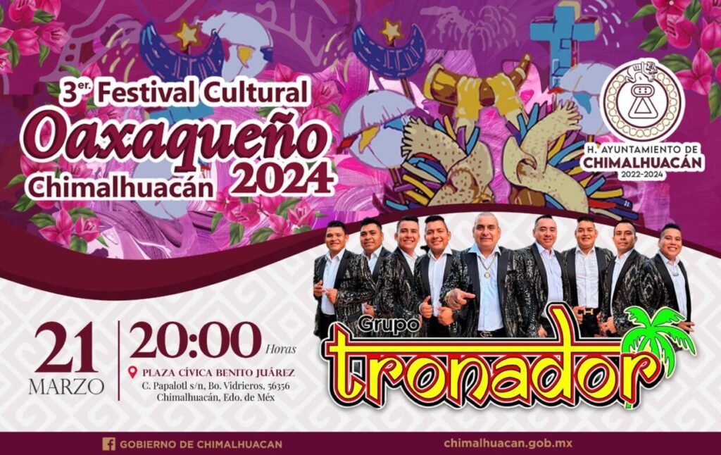 En la primera noche del “3er. Festival Cultural Oaxaqueño Chimalhuacán 2024” ven