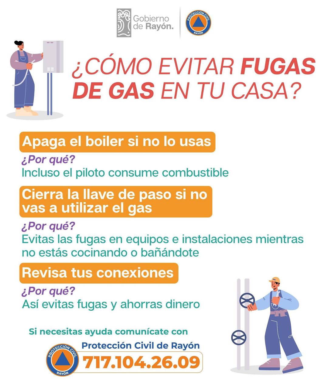 Evita fugas de gas en tu casa